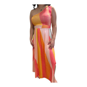 Women's Pink Chicme Dress‎ One Shoulder Side Split MEDIUM